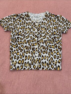 Cheetah / Leopard Print Button-Front Cardigan - cute & coquette